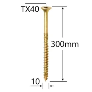 Surub dulgherie Cap Inecat 10x300mm 50buc/cutie